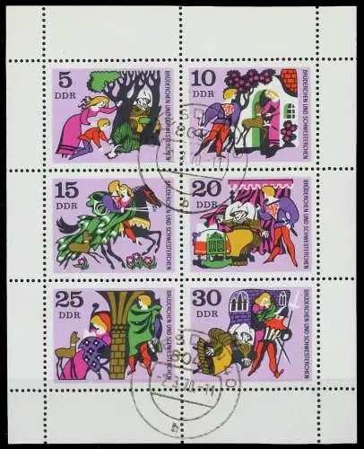 DDR BLOCK KLEINBOGEN Nr 1545-1550 gestempelt KLEINBG 1058FE