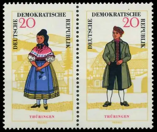 DDR ZUSAMMENDRUCK Nr WZd148 postfrisch WAAGR PAAR 105B76