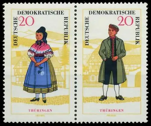 DDR ZUSAMMENDRUCK Nr WZd148 ungebraucht WAAGR PAAR 105B86