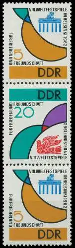 DDR ZUSAMMENDRUCK Nr SZd23 postfrisch 3ER STR 10DA3E