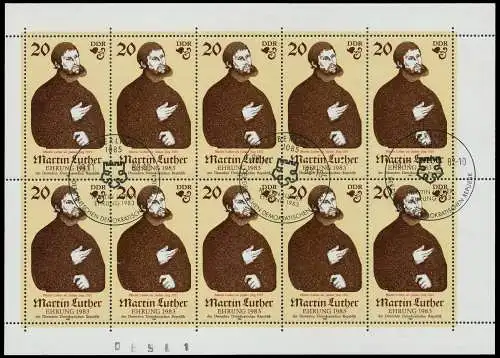 DDR BLOCK KLEINBOGEN Nr 2755IV mBZ KLEINBG 10DAFE