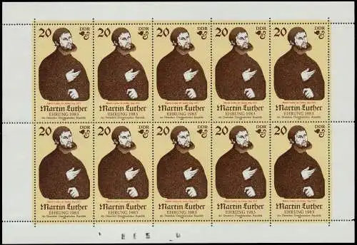 DDR BLOCK KLEINBOGEN Nr 2755IV mBZ postfrisch KLEINBG 10DB02