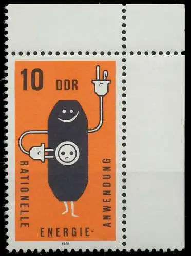 DDR 1981 Nr 2601KB postfrisch ECKE-ORE SBB002E