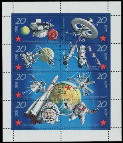 DDR BLOCK KLEINBOGEN Nr 1636-1643 gestempelt KLEINBG 10DC1A