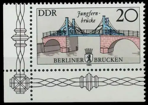 DDR 1985 Nr 2973II postfrisch ECKE-ULI SBB0092