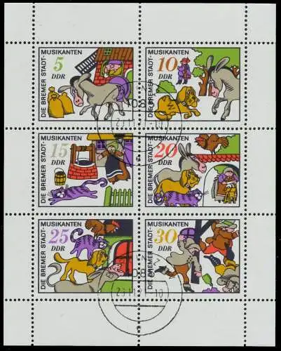 DDR BLOCK KLEINBOGEN Nr 1717-1722 gestempelt KLEINBG 10DC3E