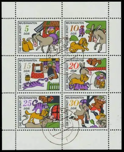 DDR BLOCK KLEINBOGEN Nr 1717-1722 gestempelt KLEINBG 10DC4A