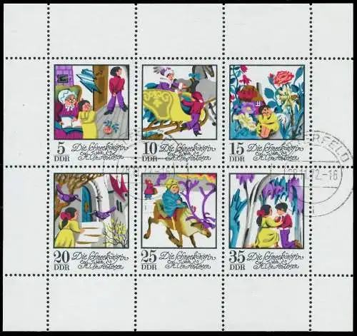 DDR BLOCK KLEINBOGEN Nr 1801-1806 gestempelt KLEINBG 10DCA2
