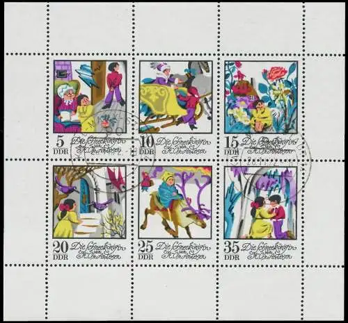 DDR BLOCK KLEINBOGEN Nr 1801-1806 gestempelt KLEINBG 10DCA6