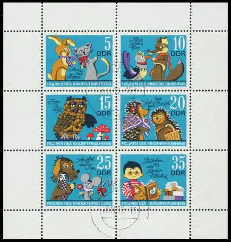 DDR BLOCK KLEINBOGEN Nr 1807-1812 gestempelt KLEINBG 10DCE2