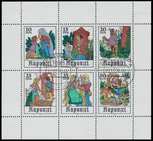 DDR BLOCK KLEINBOGEN Nr 2382-2387 gestempelt KLEINBG 10DE72