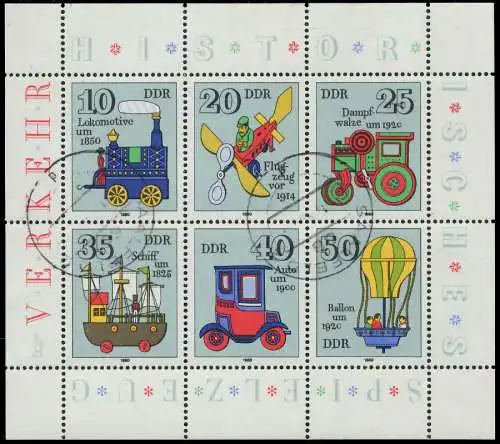 DDR BLOCK KLEINBOGEN Nr 2566-2571 gestempelt KLEINBG 11461E