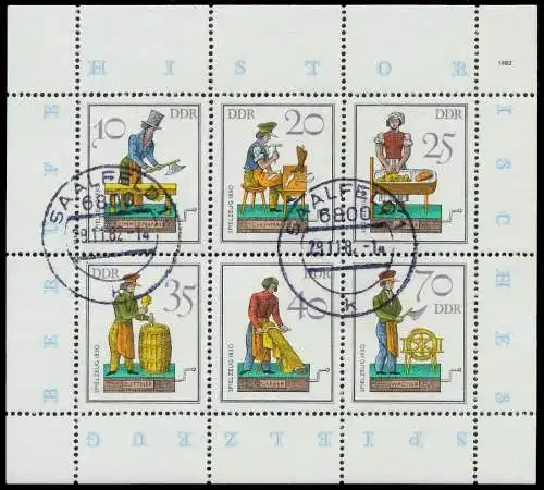 DDR BLOCK KLEINBOGEN Nr 2758-2763 gestempelt KLEINBG 114662