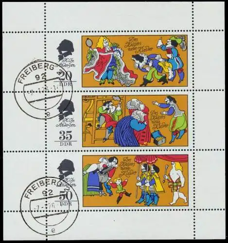 DDR BLOCK KLEINBOGEN Nr 2096-2098 gestempelt KLEINBG 1146AE