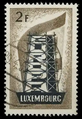 LUXEMBURG 1956 Nr 555 gestempelt 06A8A6