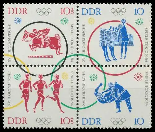 DDR ZUSAMMENDRUCK Nr 1040VB postfrisch ungebraucht VIERERBLOCK 114C6E