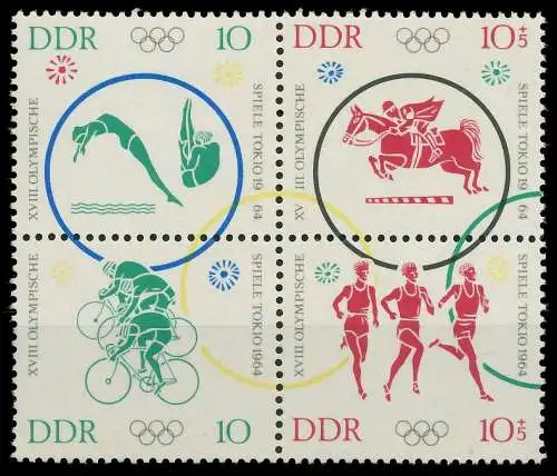 DDR ZUSAMMENDRUCK Nr 1039VB postfrisch VIERERBLOCK 114D62