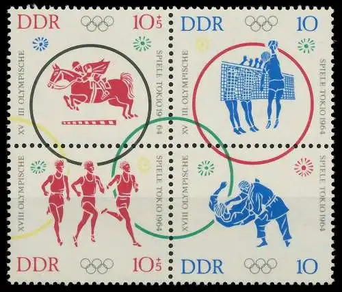 DDR ZUSAMMENDRUCK Nr 1040VB postfrisch VIERERBLOCK 114D66