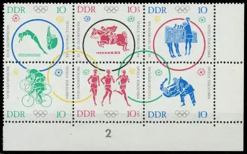 DDR ZUSAMMENDRUCK Nr 6B 1039-1044 postfrisch 6er-BLOC 114D82