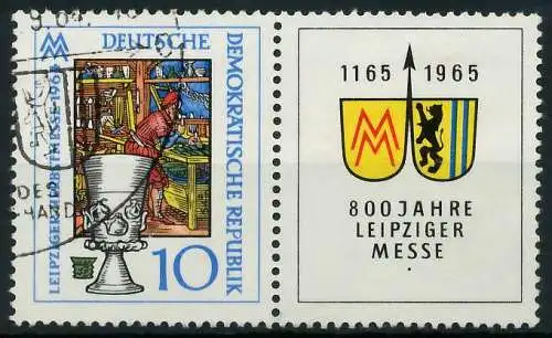 DDR ZUSAMMENDRUCK Nr WZd138 gestempelt WAAGR PAAR 11AD82