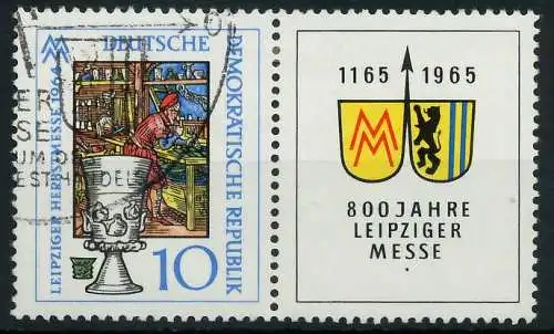 DDR ZUSAMMENDRUCK Nr WZd138 gestempelt WAAGR PAAR 11AD8A