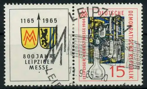 DDR ZUSAMMENDRUCK Nr WZd139 gestempelt WAAGR PAAR 11AD9A