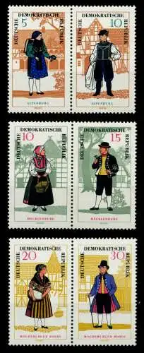 DDR ZUSAMMENDRUCK Nr WZd162 + WZd166 WZd170 ungebraucht SBC0472