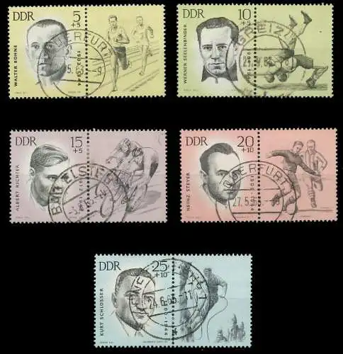 DDR ZUSAMMENDRUCK Nr 958+ZF-960+ZF zentrisch gestempelt 11B3F2