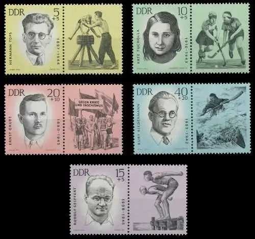 DDR ZUSAMMENDRUCK Nr 983+ZF-987+ZF postfrisch SBC0856