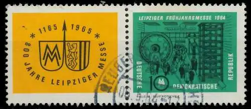 DDR ZUSAMMENDRUCK Nr WZd118 gestempelt WAAGR PAAR 11F626