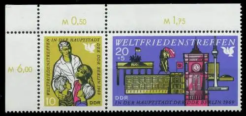 DDR ZUSAMMENDRUCK Nr WZd204 postfrisch WAAGR PAAR ECKE- 11F6F6
