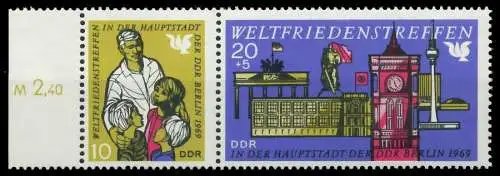 DDR ZUSAMMENDRUCK Nr WZd204 postfrisch WAAGR PAAR SRA SBC4B6E