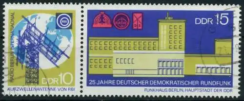 DDR ZUSAMMENDRUCK Nr WZd217 gestempelt WAAGR PAAR 11F97E