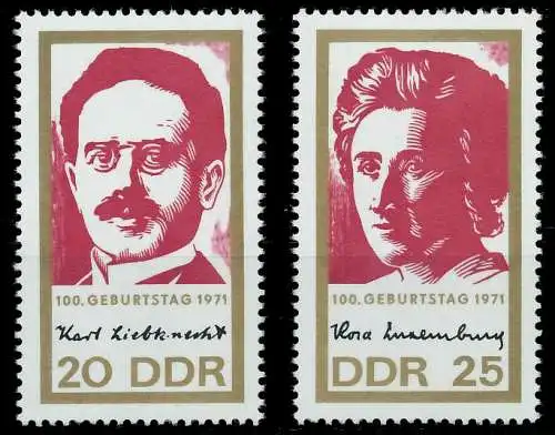 DDR 1971 Nr 1650-1651 postfrisch 11FAAE