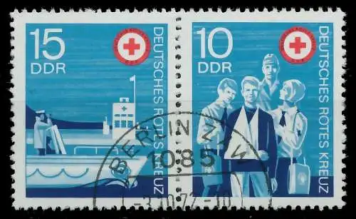 DDR ZUSAMMENDRUCK Nr WZd271 gestempelt 3ER STR 12559E