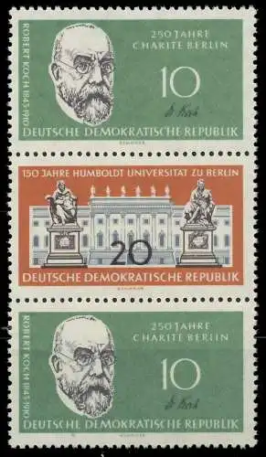 DDR ZUSAMMENDRUCK Nr SZd18 postfrisch 3ER STR S820A82