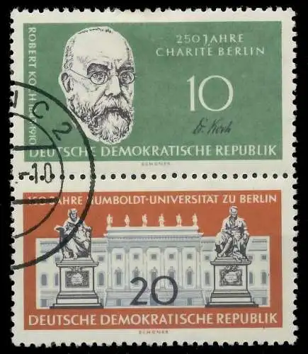 DDR ZUSAMMENDRUCK Nr SZd13 gestempelt SENKR PAAR 125872