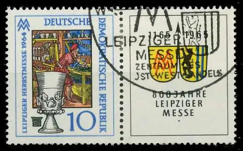 DDR ZUSAMMENDRUCK Nr WZd138 gestempelt WAAGR PAAR 125916