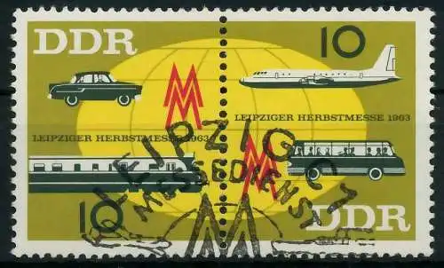 DDR ZUSAMMENDRUCK Nr WZd 94 gestempelt WAAGR PAAR 12595E