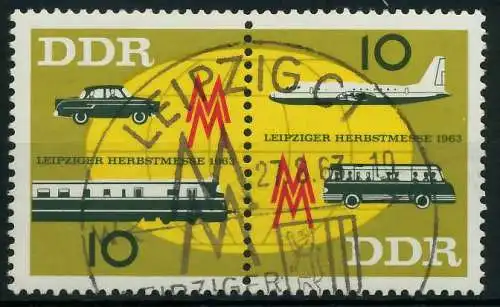 DDR ZUSAMMENDRUCK Nr WZd 94 gestempelt WAAGR PAAR 125962