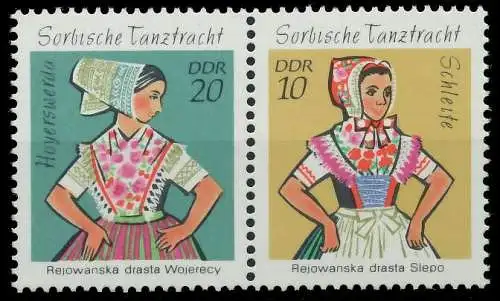 DDR ZUSAMMENDRUCK Nr W10 postfrisch WAAGR PAAR SBCB706