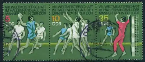 DDR ZUSAMMENDRUCK Nr WZd299I gestempelt 3ER STR SRA 12FCD6