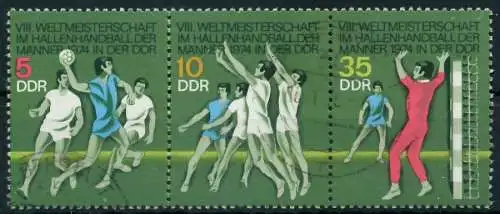 DDR ZUSAMMENDRUCK Nr WZd299 gestempelt 3ER STR 12FD0E