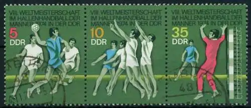 DDR ZUSAMMENDRUCK Nr WZd299 gestempelt 3ER STR 12FD1A