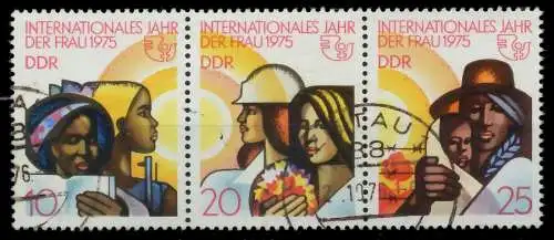 DDR ZUSAMMENDRUCK Nr WZd322 gestempelt 3ER STR 1362FA