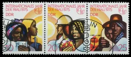 DDR ZUSAMMENDRUCK Nr WZd322 gestempelt 3ER STR 1362FE