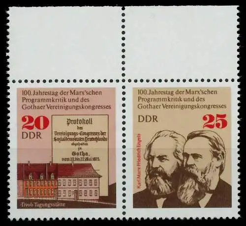 DDR ZUSAMMENDRUCK Nr WZd326 postfrisch WAAGR PAAR ORA 13637A