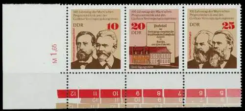 DDR ZUSAMMENDRUCK Nr WZd328 postfrisch 3ER STR ECKE-ULI SBDE79E