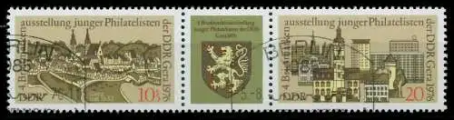 DDR ZUSAMMENDRUCK Nr WZd332 gestempelt 3ER STR 13660A