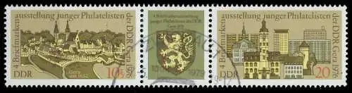 DDR ZUSAMMENDRUCK Nr WZd332 gestempelt 3ER STR 13661E